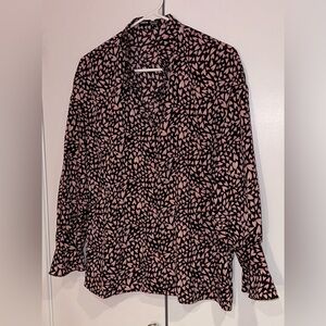SHEIN long sleeve blouse with hearts